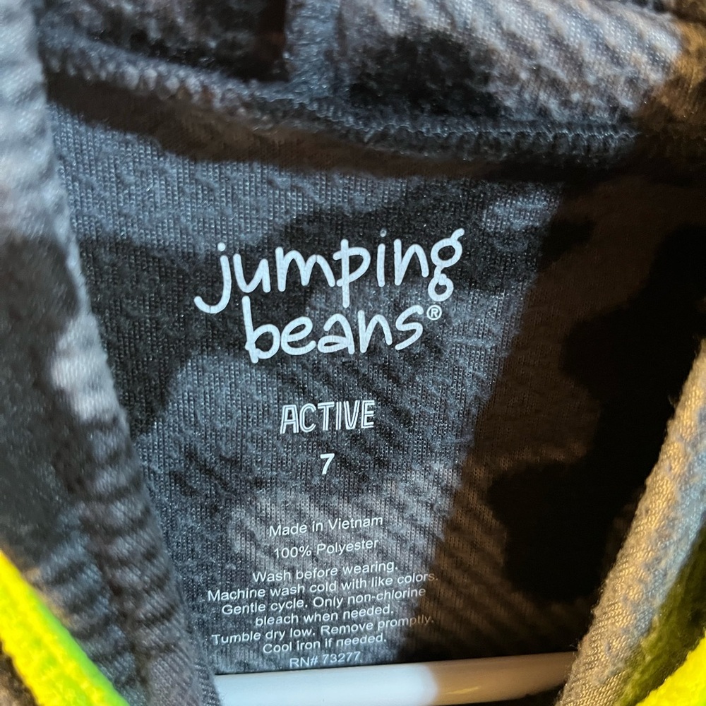 Jumping Beans Camouflage Hoodie with Neon Highlights - Picture 2 of 3